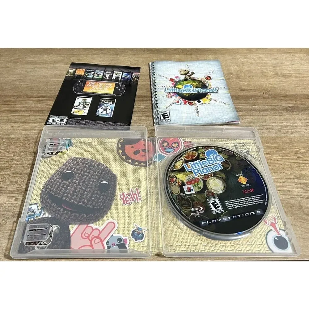 LittleBigPlanet (Sony PlayStation 3, 2008) PS3 Complete Manual Game Case Artwork